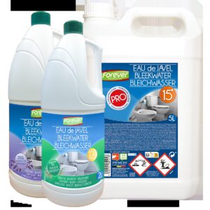 Eau de javel 15° et 12° pin & lavande 2L, 5L & 25L Forever Products
