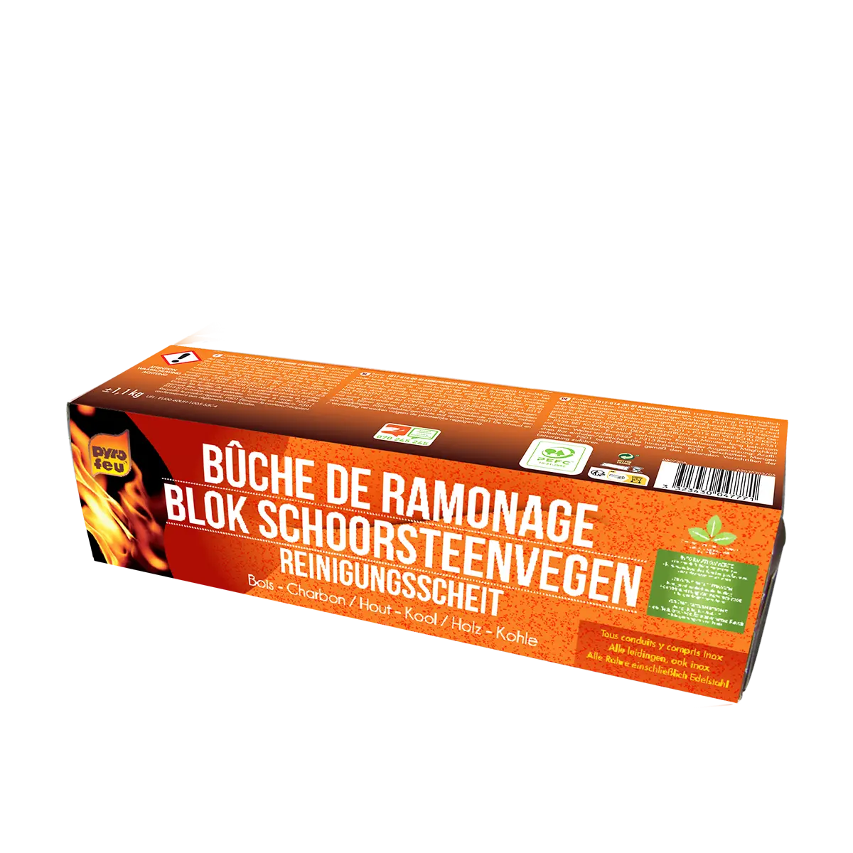 Buche de ramonage, 1.1kg, Pyrofeu