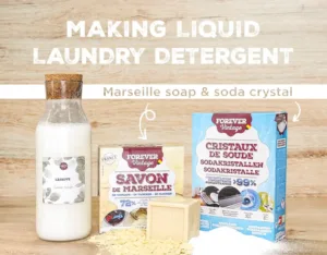 Laundry detergent with Marseille soap & soda crystals